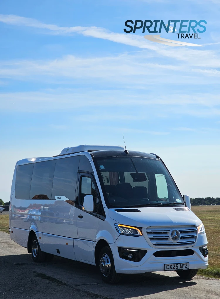 Comfortable coach interior with spacious seating for group travel