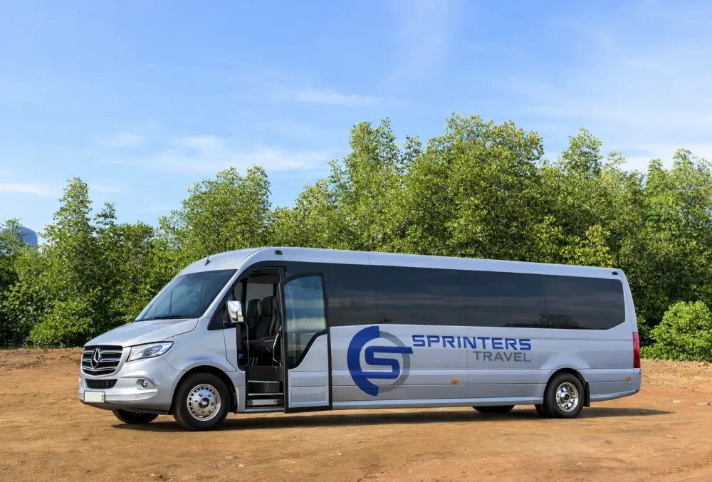 Spacious 12 seater airport transfer minibus for group journeys