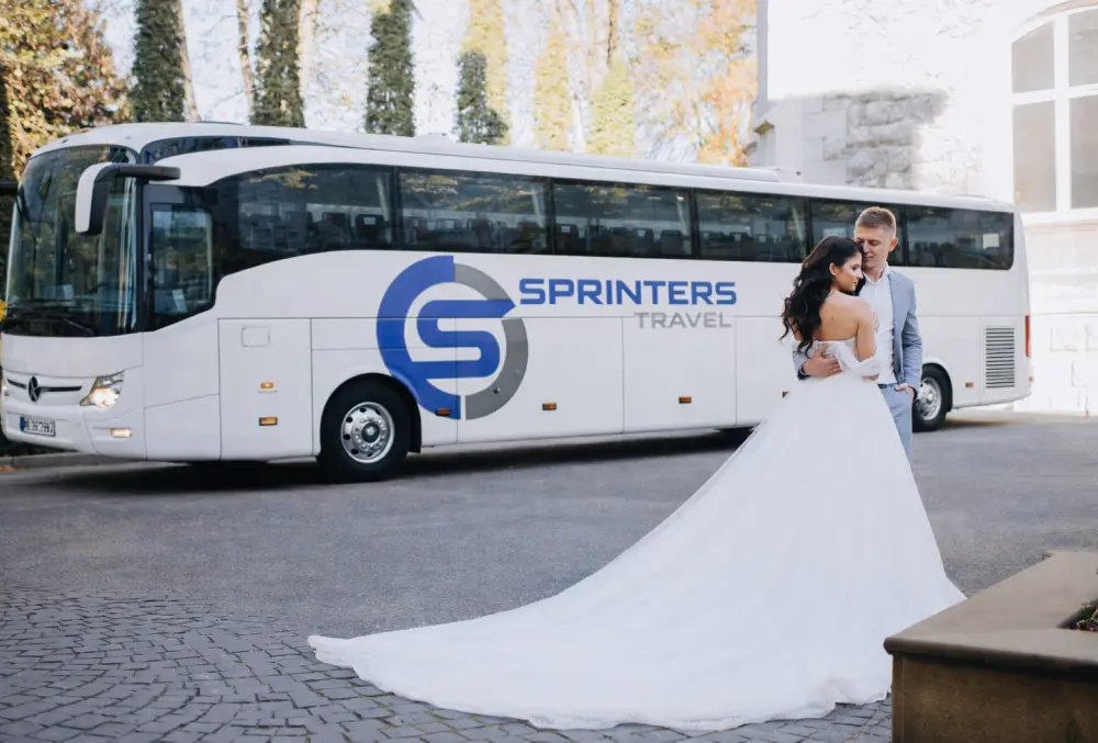 Hire a luxury coach for wedding guest transport services