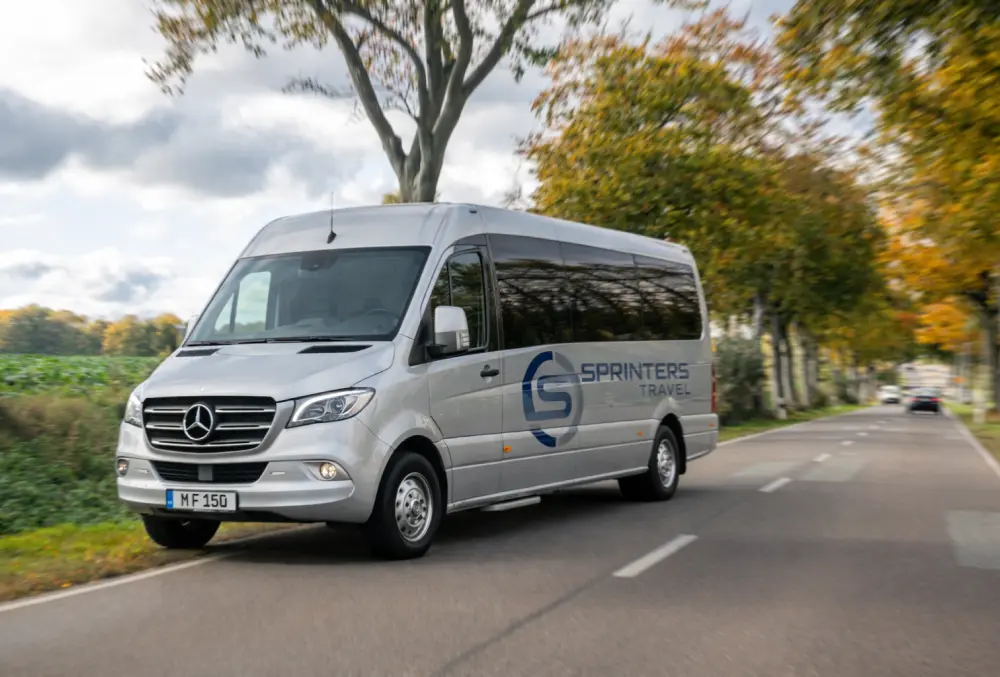 Executive Mercedes minibus service for airport transfers and tours
