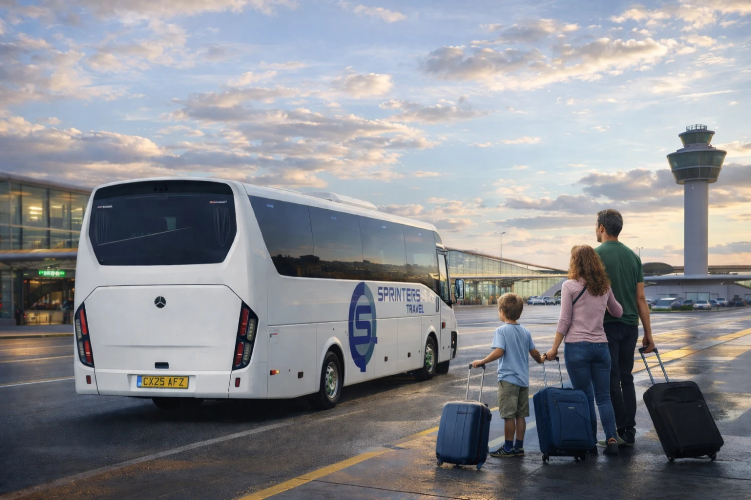 Executive minibus airport transfer for stress-free group transportation